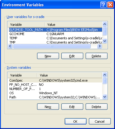 Environment Variable "ELF2MOD_TOOL_PATH"