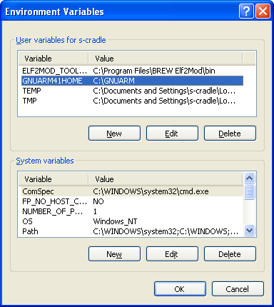 Environment variable "GNUARM41HOME"