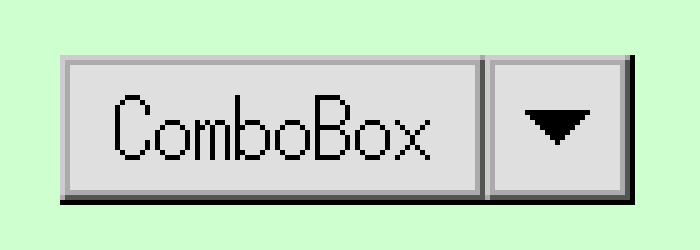 
Expanded figure of the combo box control in the "focus" state when not pressed
