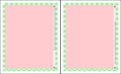 Execution Result(Left: before scrolling, Right: after scrolling)