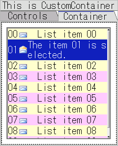 Tab control and tab page