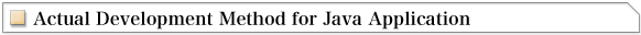Actual Development Method for Java Application 