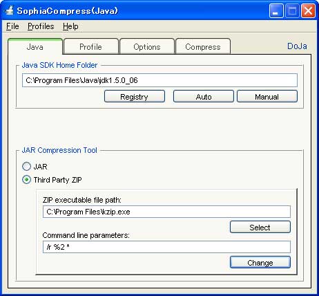 Choosing the ZIP archive for compression